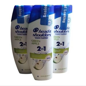 Head & Shoulders 2in1 Green Apple Shampoo & Conditioner 3pcs Bundle Dandruff